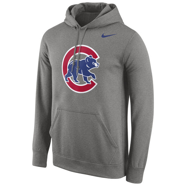 Men Chicago Cubs Nike Logo Performance Pullover Hoodie Gray->pittsburgh pirates->MLB Jersey